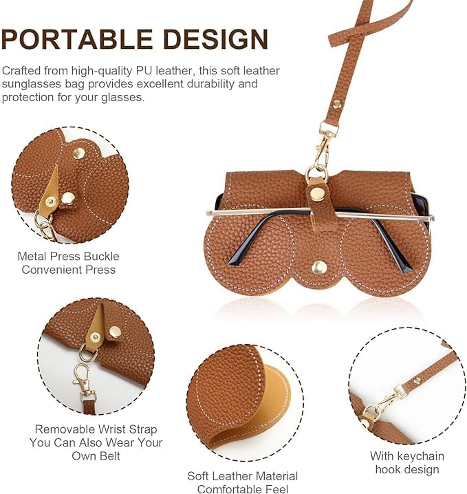 Eyeglasses Pouch With Button Clip